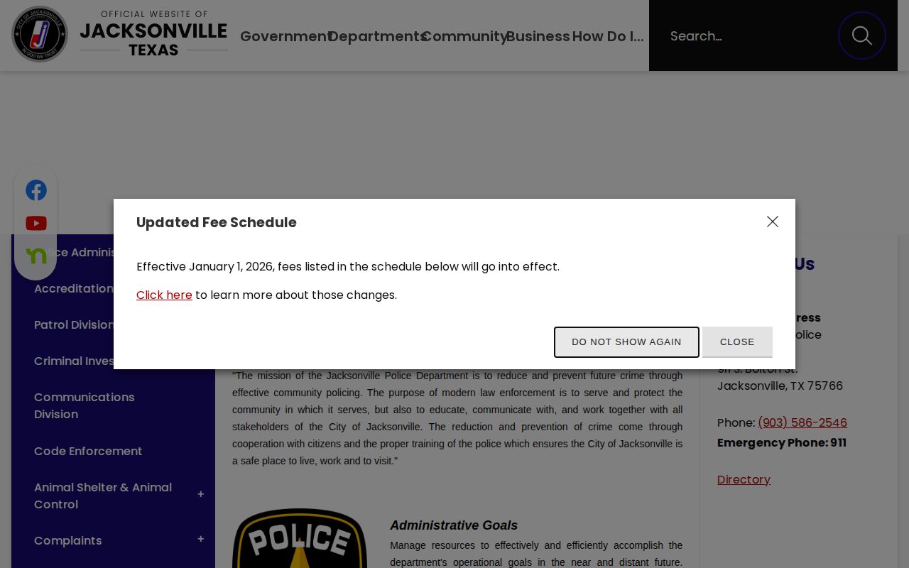 Cherokee County Jacksonville police record source
